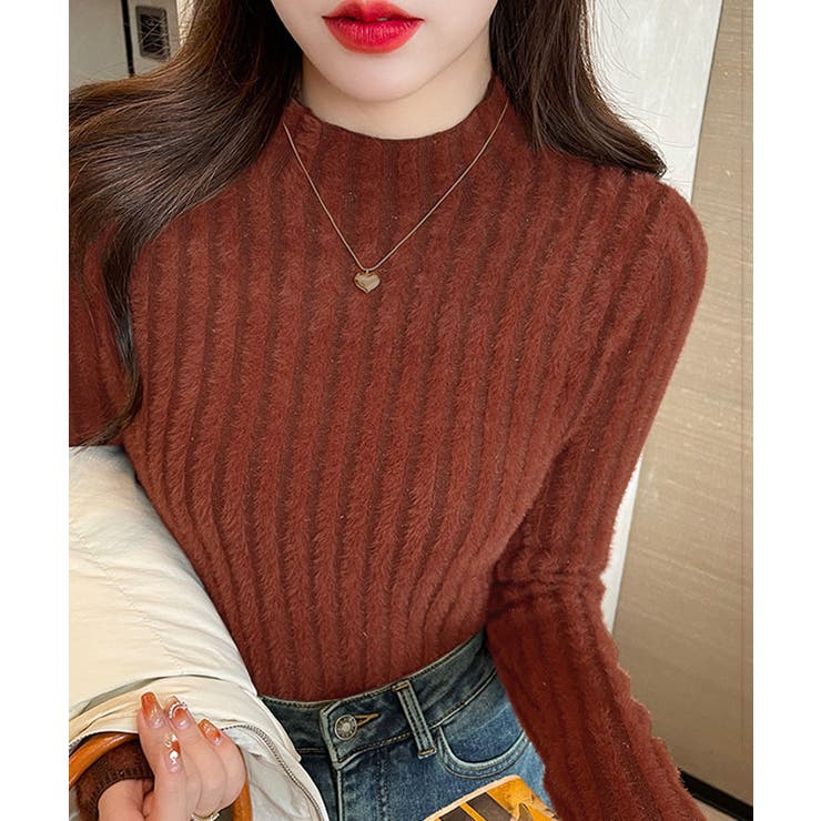 【SHOPLIST限定】ミンクタッチハイネックリブニットトップス トップス ニッ… | kirakiraShop  | 詳細画像22 