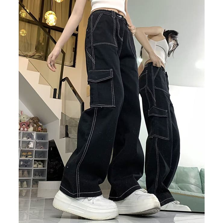 【在庫有】 ステッチペインターカーゴパンツ ボトムス ペインターパンツ パンツ
