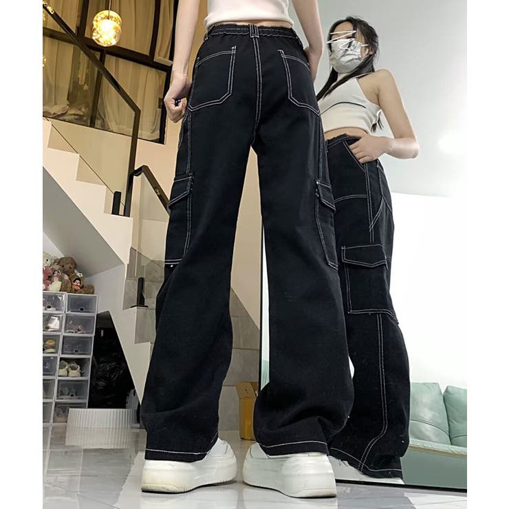 ステッチペインターカーゴパンツ ボトムス ペインターパンツ