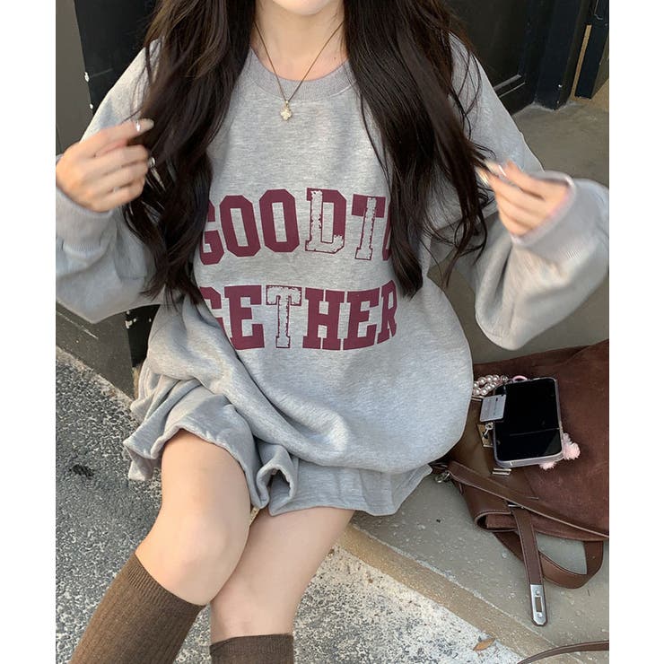裏起毛ロゴスウェットセットアップ 1色 トップス | kirakiraShop  | 詳細画像2 
