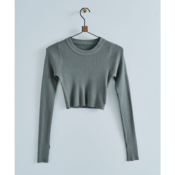 ショート丈リブニットトップス トップス リブニット | kirakiraShop  | 詳細画像23 