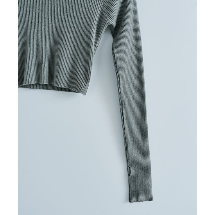 ショート丈リブニットトップス トップス リブニット | kirakiraShop  | 詳細画像25 