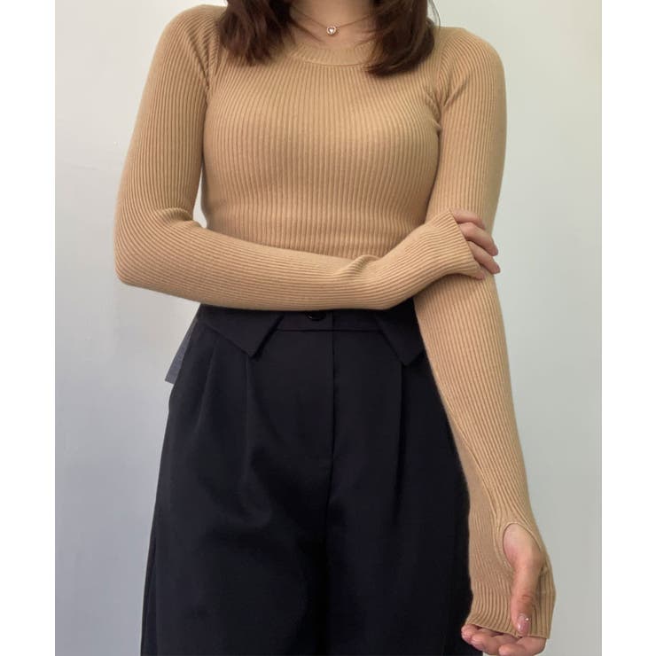 ショート丈リブニットトップス トップス リブニット | kirakiraShop  | 詳細画像22 