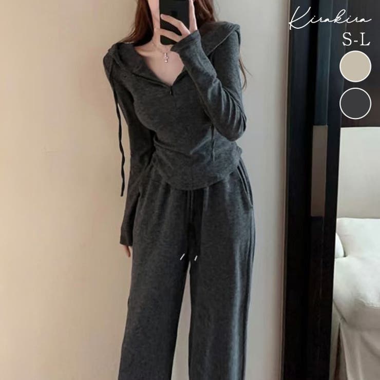 スウェットセットアップ トップス フード | kirakiraShop  | 詳細画像1 