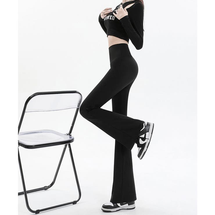 ハイウエストレギンスパンツ ボトムス フレアパンツ | kirakiraShop  | 詳細画像5 