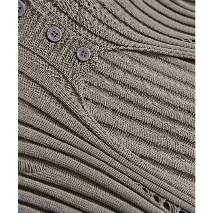 ダメージスリムニットカーディガン トップス カーディガン | kirakiraShop  | 詳細画像17 