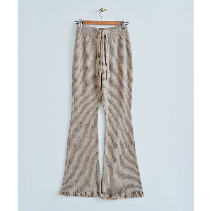 裾フリンジリブパンツ ボトムス フレアパンツ | kirakiraShop  | 詳細画像15 