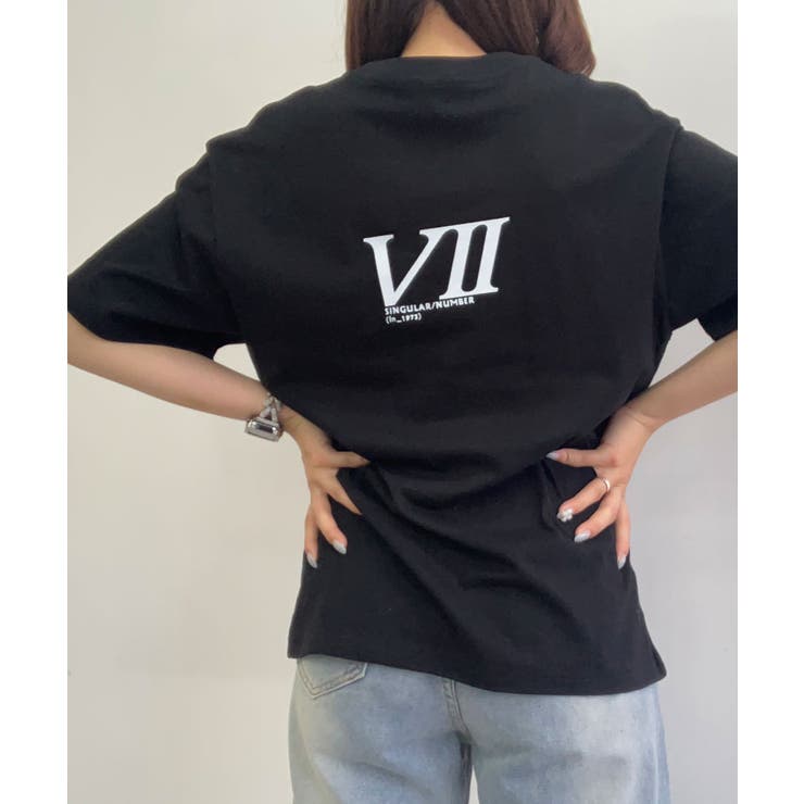 半袖ロゴデザインTシャツ トップス ロゴTシャツ[品番