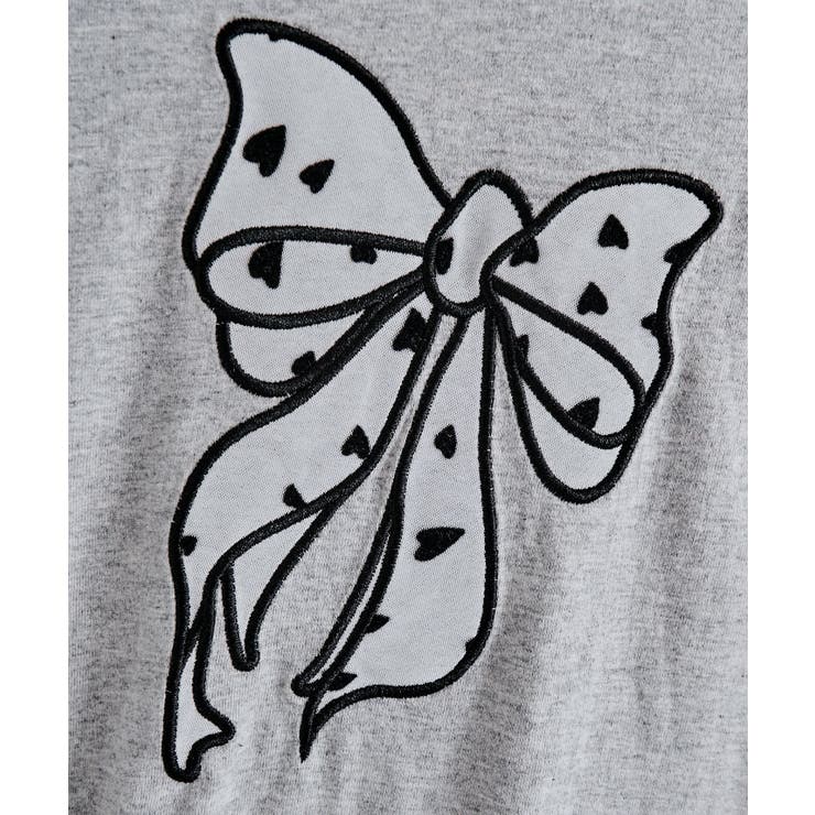 リボン刺繍デザインTシャツ トップス リボン | kirakiraShop  | 詳細画像24 