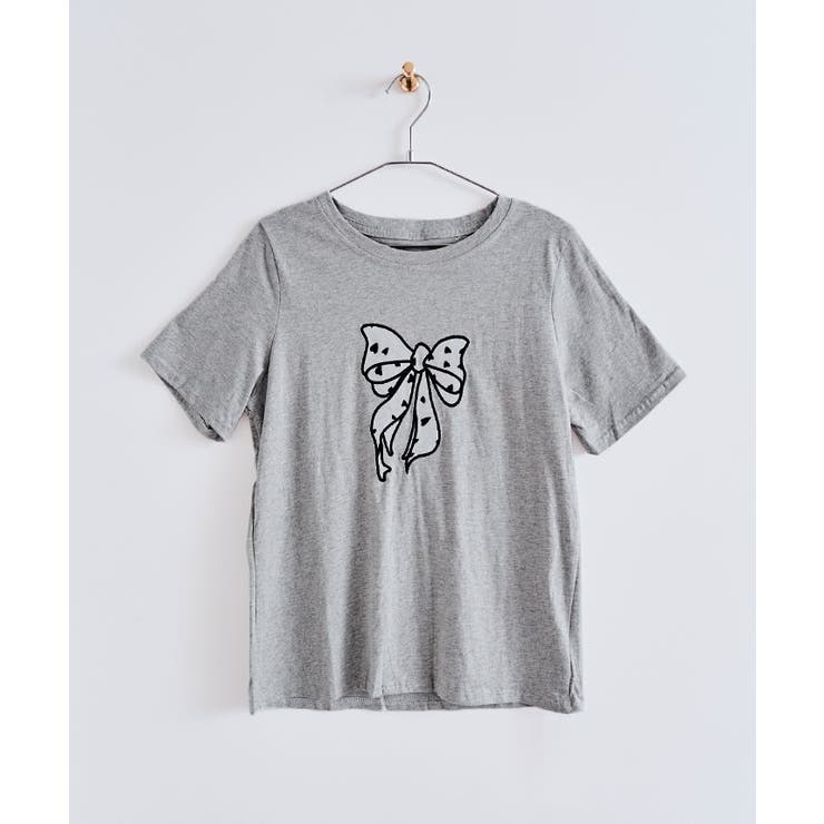 リボン刺繍デザインTシャツ トップス リボン | kirakiraShop  | 詳細画像26 