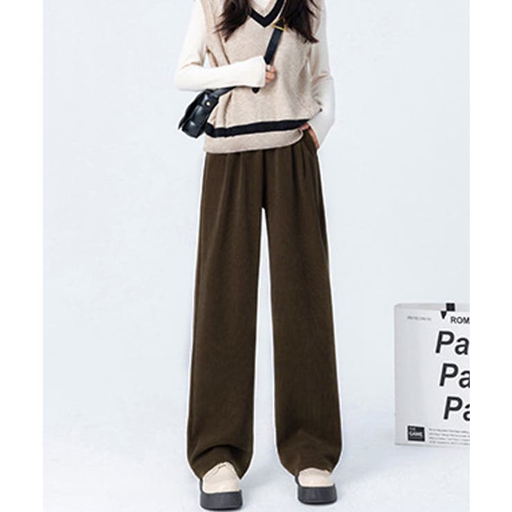 裏起毛コーデュロイフロントスリットパンツ 4サイズ ボトムス | kirakiraShop  | 詳細画像12 