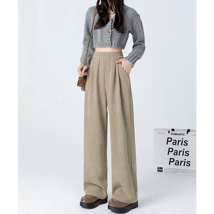 裏起毛コーデュロイフロントスリットパンツ 4サイズ ボトムス | kirakiraShop  | 詳細画像6 