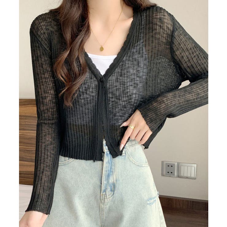 searoomlynn Layered Vカットシアーカーディガン SeaRoomlynn - 最終searoomlynn Layered Vカットシアーカーディガンの