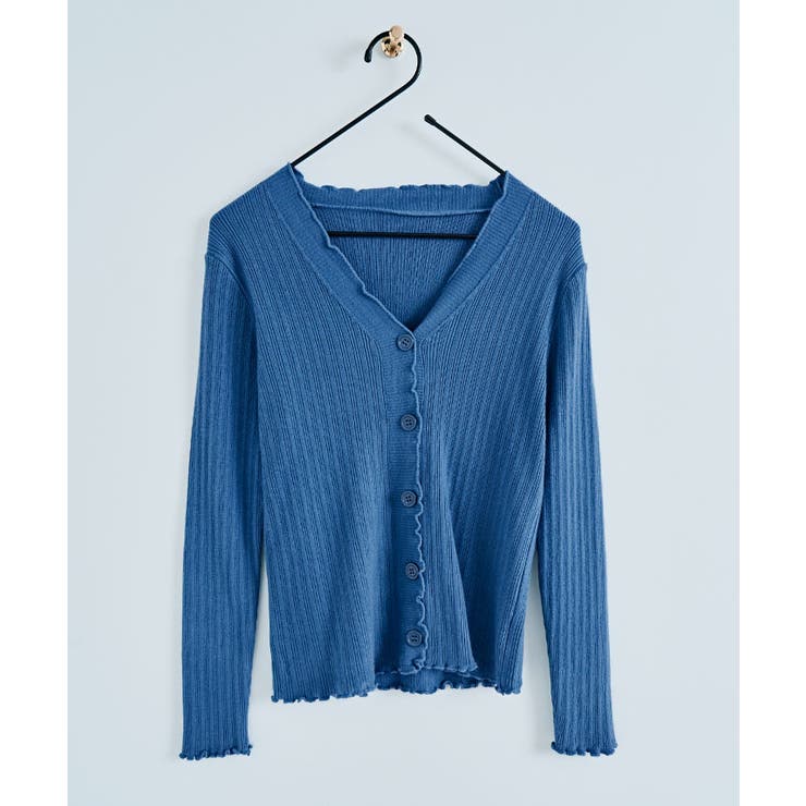 メロウフリルリブニットカーディガン トップス カーディガン | kirakiraShop  | 詳細画像20 