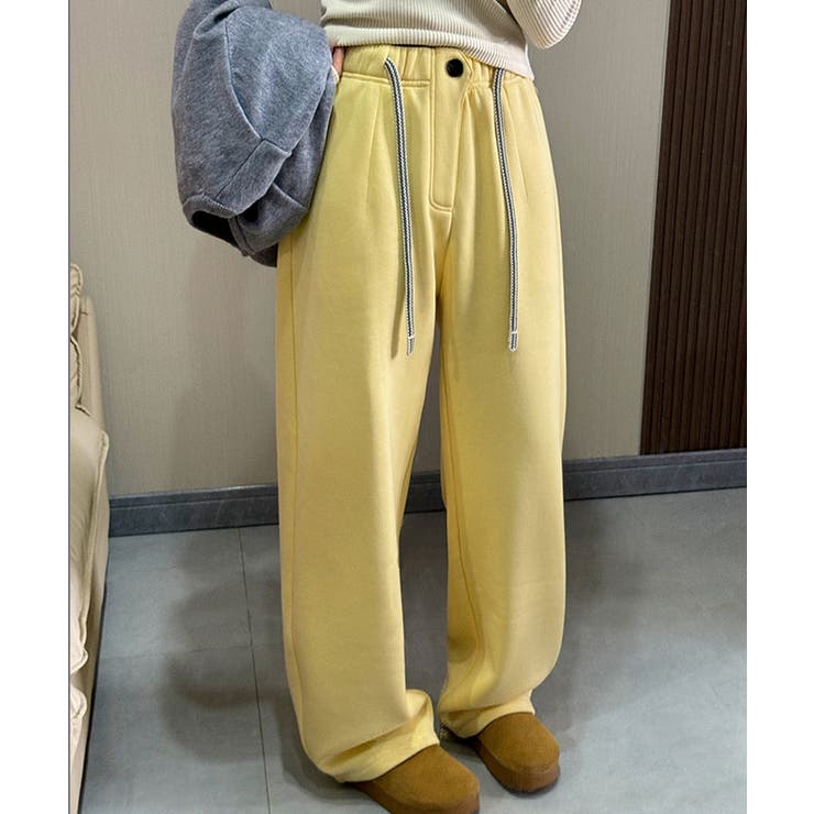 裏起毛ワイドスウェットパンツ ボトムス ワークパンツ[品番