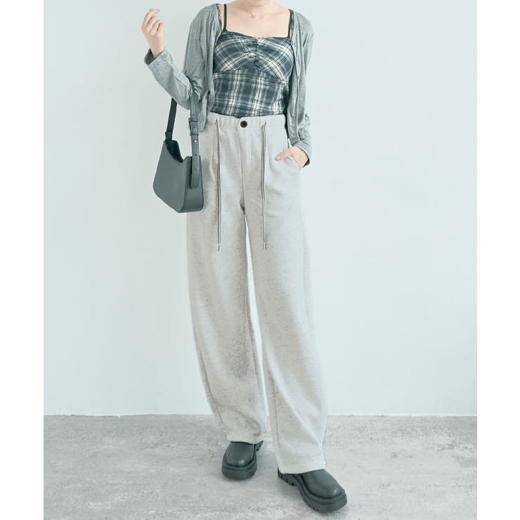 裏起毛ワイドスウェットパンツ ボトムス ワークパンツ[品番