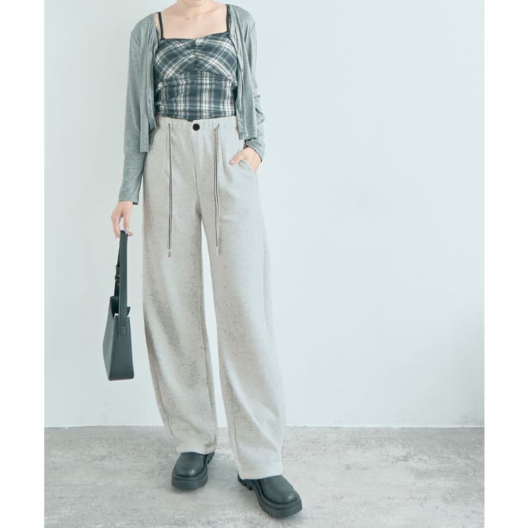 裏起毛ワイドスウェットパンツ ボトムス ワークパンツ[品番