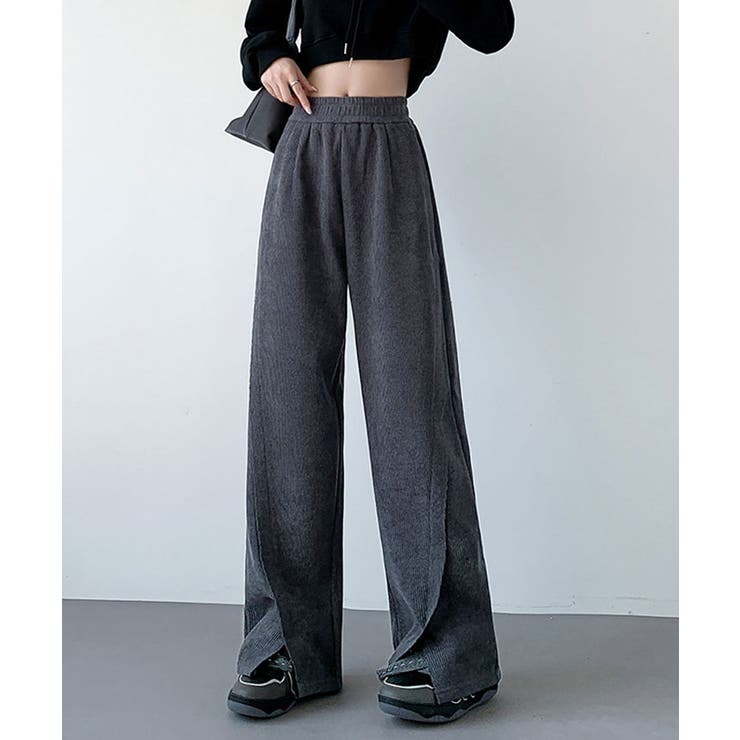 裏起毛コーデュロイフロントスリットパンツ 3サイズ ボトムス | kirakiraShop  | 詳細画像11 