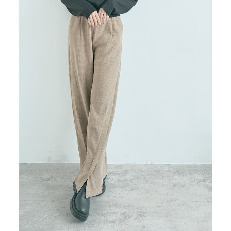裏起毛コーデュロイフロントスリットパンツ 3サイズ ボトムス | kirakiraShop  | 詳細画像17 