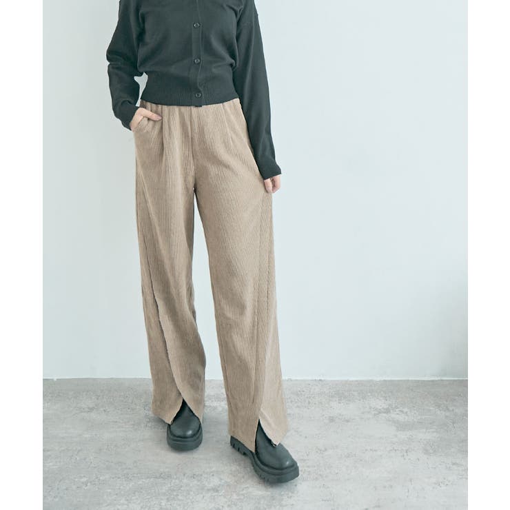 裏起毛コーデュロイフロントスリットパンツ 3サイズ ボトムス | kirakiraShop  | 詳細画像23 