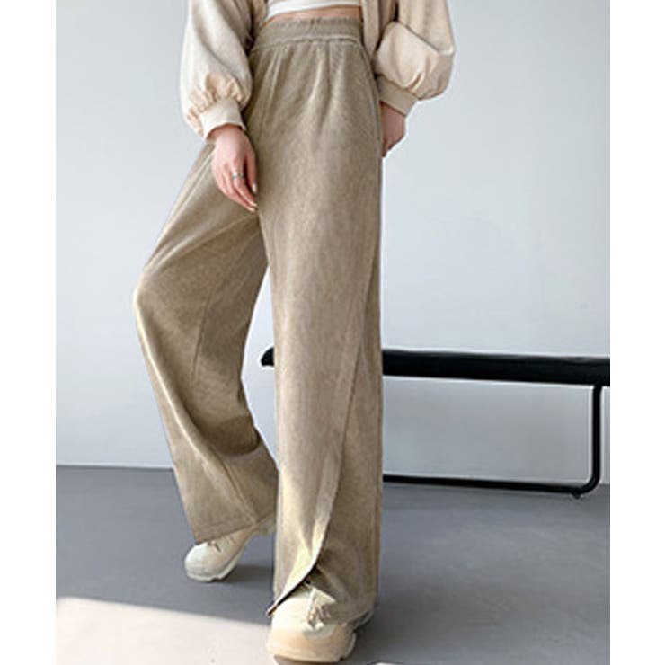 裏起毛コーデュロイフロントスリットパンツ 3サイズ ボトムス | kirakiraShop  | 詳細画像9 