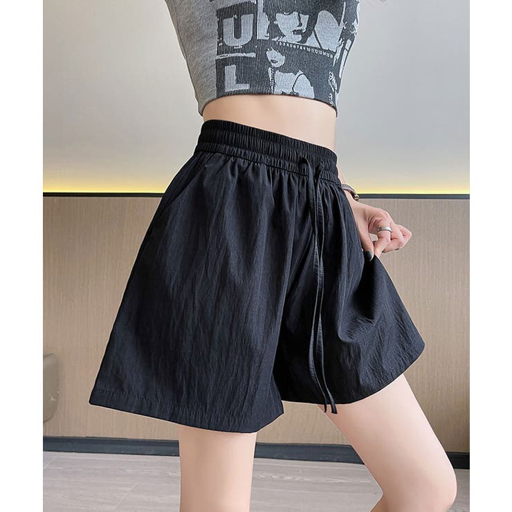 ワイドリラクシーショートパンツ ショートパンツ ドロストパンツ | kirakiraShop  | 詳細画像3 