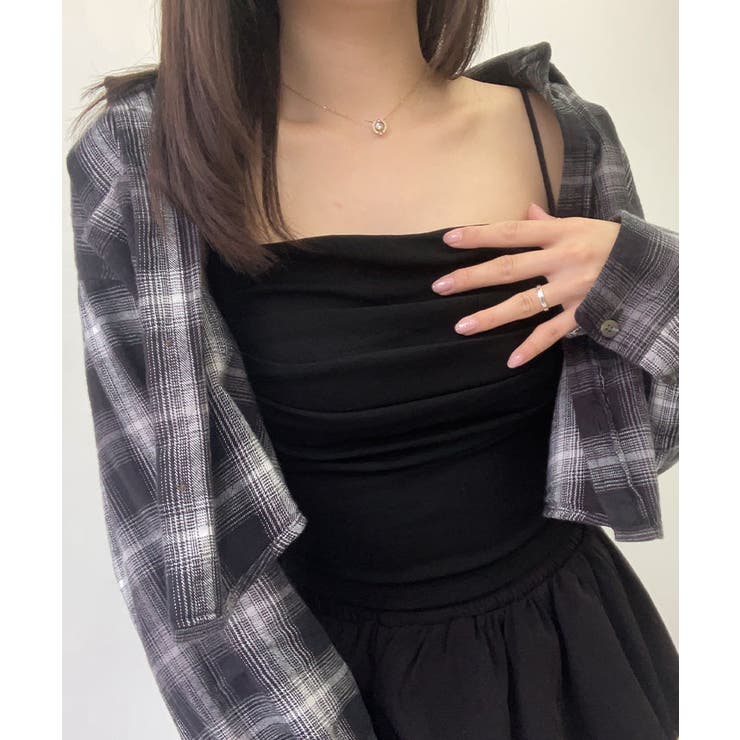 カップインコットンシャーリングキャミソール全3色 インナー 下着 | kirakiraShop  | 詳細画像8 