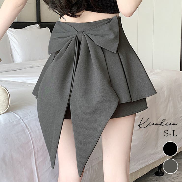 バックリボンプリーツスカートパンツ 3サイズ ボトムス | kirakiraShop  | 詳細画像1 