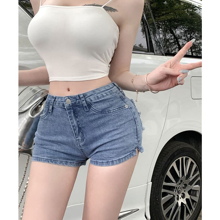 ハートショートデニムパンツ ボトムス コットンデニム | kirakiraShop  | 詳細画像11 