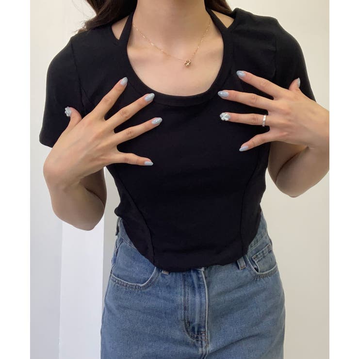 ホルターネックTシャツ トップス フィット | kirakiraShop  | 詳細画像17 