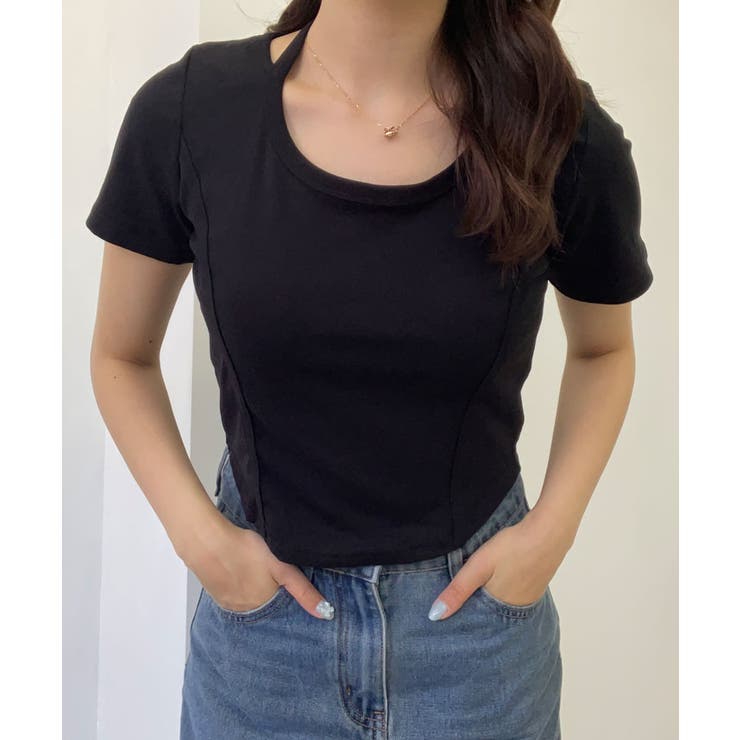 ホルターネックTシャツ トップス フィット | kirakiraShop  | 詳細画像18 