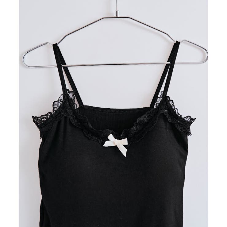 フロントリボンレースキャミシール トップス キャミソール | kirakiraShop  | 詳細画像13 