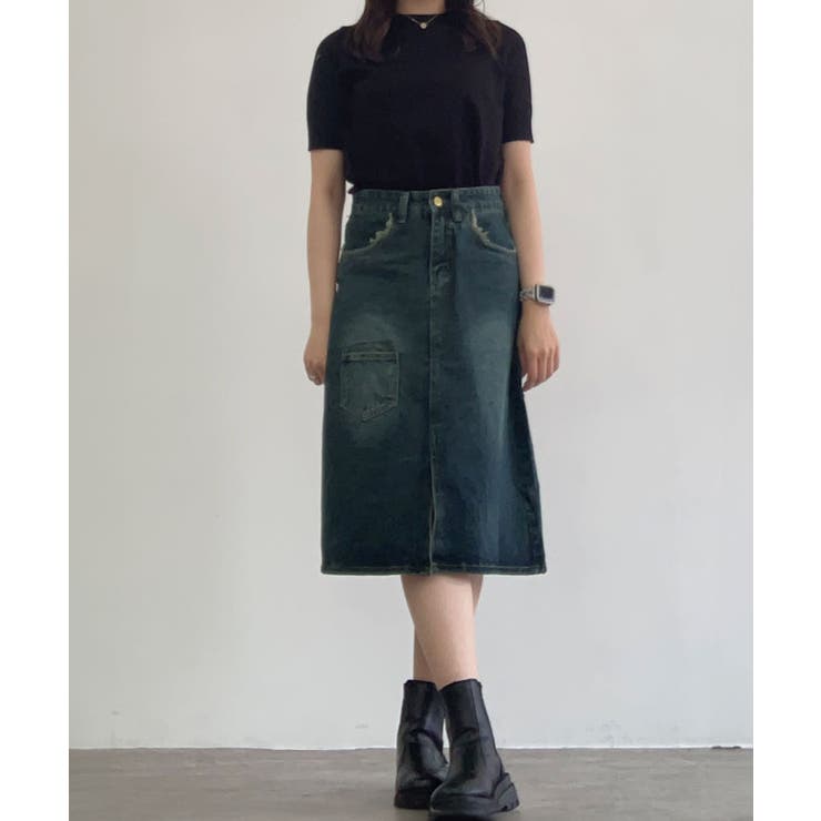 フロントスリットデニムスカート ボトムス デニムスカート | kirakiraShop  | 詳細画像14 