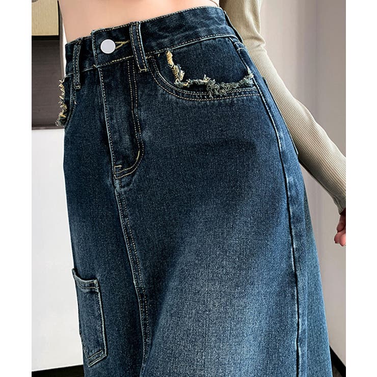 フロントスリットデニムスカート ボトムス デニムスカート | kirakiraShop  | 詳細画像6 