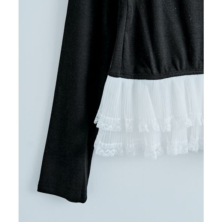 裾シアーレース切り替えトップス トップス 長袖 | kirakiraShop  | 詳細画像20 