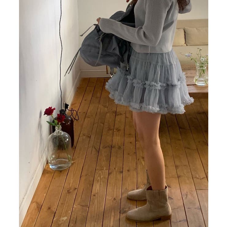 スカート Kirakira frill culotte mini skirt andwang Kirakira frill culotte miniskirt 【公式通販】
