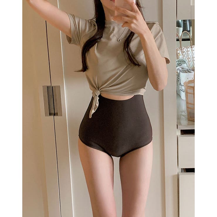 トップス付き配色ワンピース 3サイズ 水着体型カバー | kirakiraShop  | 詳細画像14 