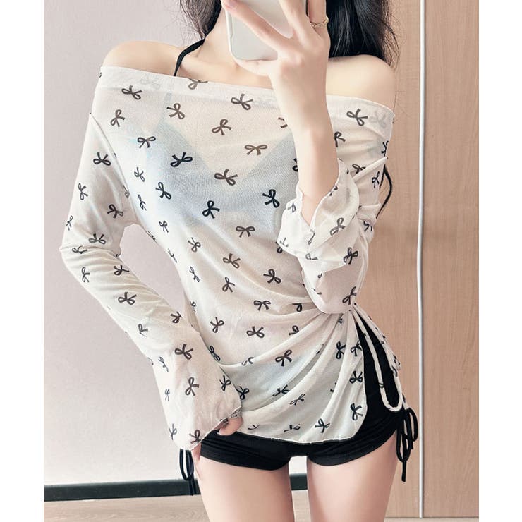 新品未使用品 フレイアイディー 水着 リボンブラウスセパレート