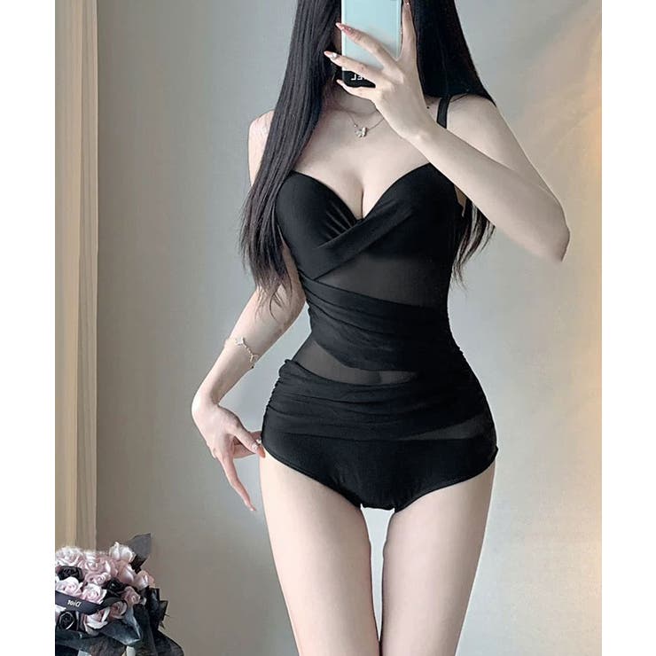 チュールスカート付きオールインワンスイムウェア スイムウェア ビーチファッション | kirakiraShop  | 詳細画像3 