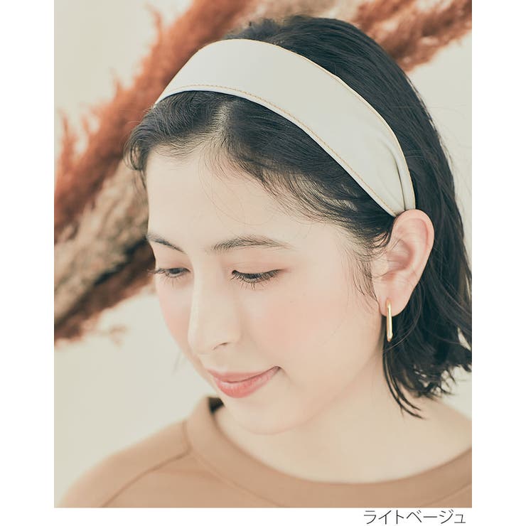 エコレザーワイドカチューシャ 小物 ヘアアクセサリー[品番