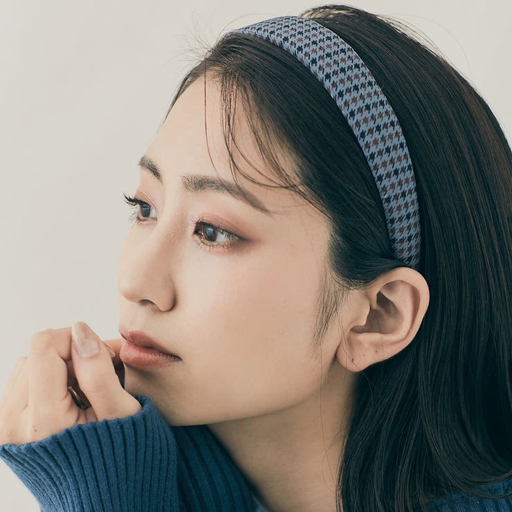 千鳥格子柄ワイドカチューシャ 小物 ヘアアクセサリー[品番