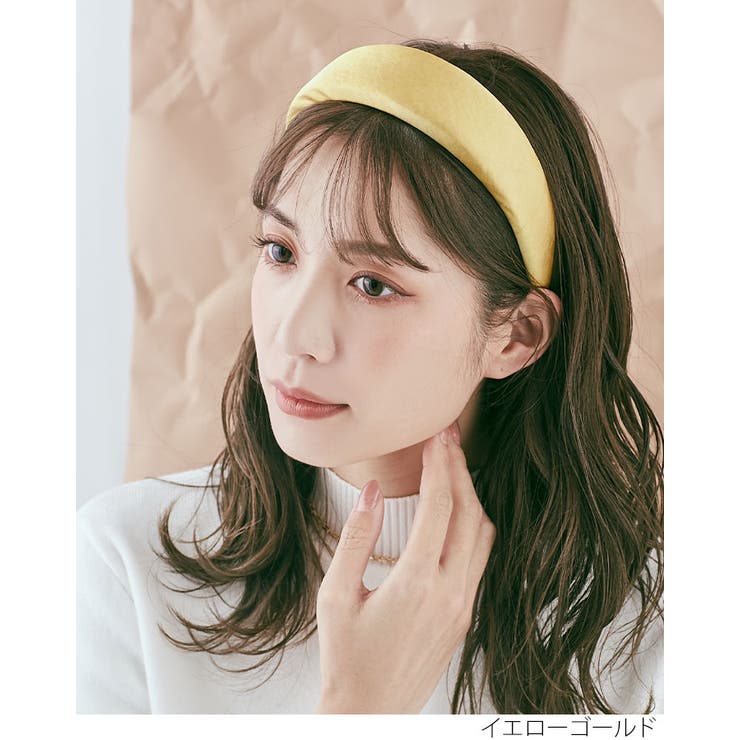 サテンワイドカチューシャ 小物 ヘアアクセサリー[品番