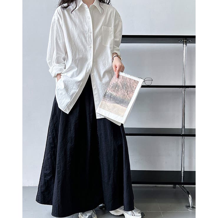 Jih Nunc(ジーヌンク)】スーピマコットンオーバーサイズシャツ