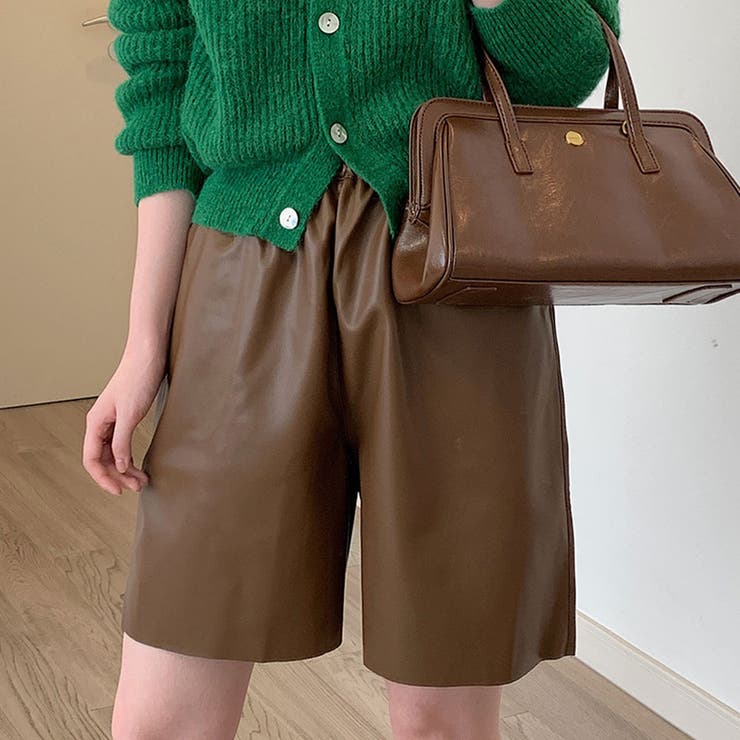 フェイクレザー切りっぱなしショートパンツ 2サイズ ボトムス[品番：IK000007521]｜kirakiraShop  （キラキラショップ）のレディースファッション通販｜SHOPLIST（ショップリスト）
