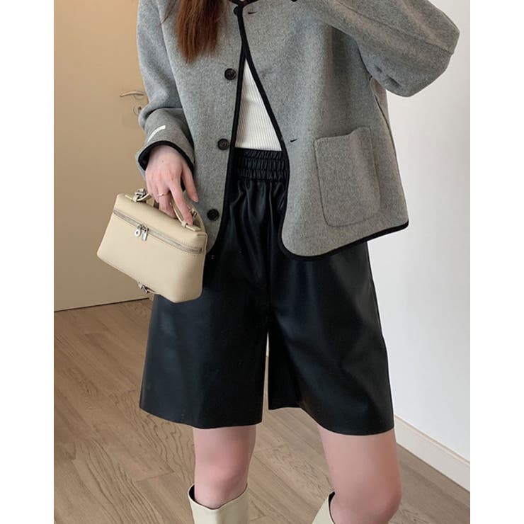 フェイクレザー切りっぱなしショートパンツ 2サイズ ボトムス[品番：IK000007521]｜kirakiraShop  （キラキラショップ）のレディースファッション通販｜SHOPLIST（ショップリスト）