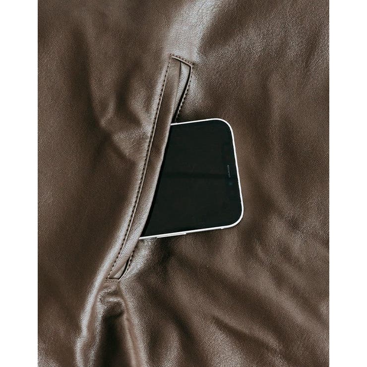 フェイクレザージップジャケット アウター 羽織り | kirakiraShop  | 詳細画像22 