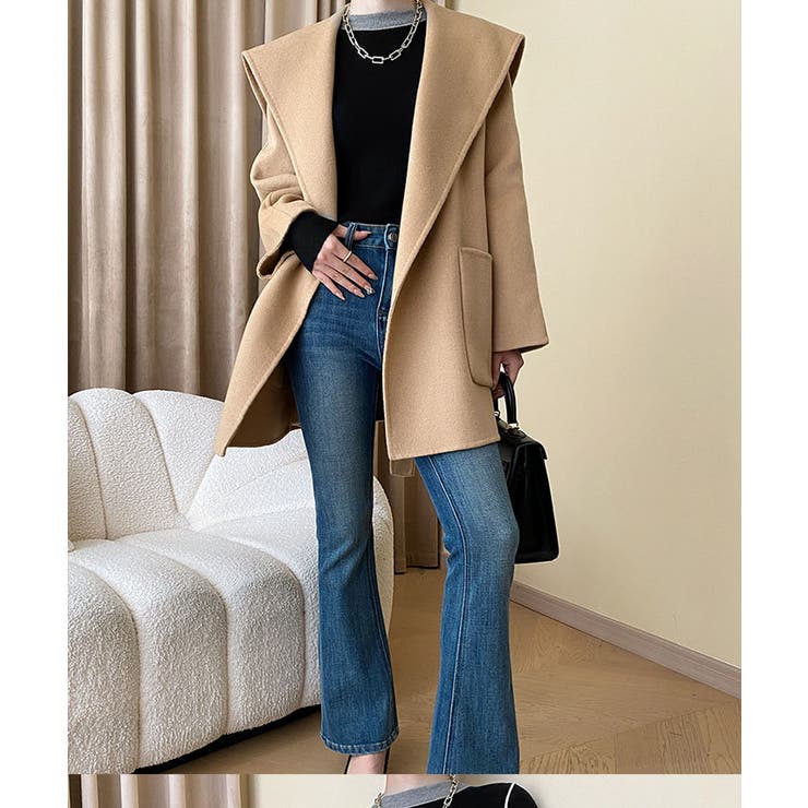 クルーネックバイカラーニット トップス ニット | kirakiraShop  | 詳細画像7