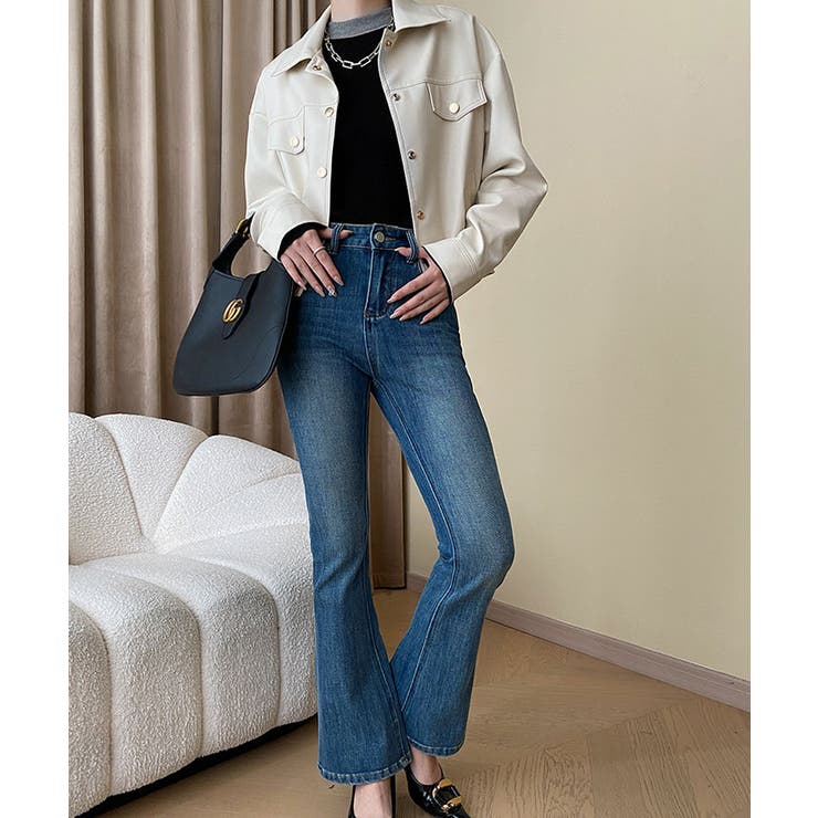 クルーネックバイカラーニット トップス ニット | kirakiraShop  | 詳細画像10