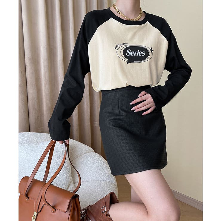 ラグランスリーブプリントプルオーバー トップス カットソー | kirakiraShop  | 詳細画像9 