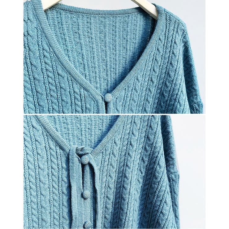 【SHOPLIST限定】くるみボタンケーブルニットショートカーディガン トップス… | kirakiraShop  | 詳細画像18 